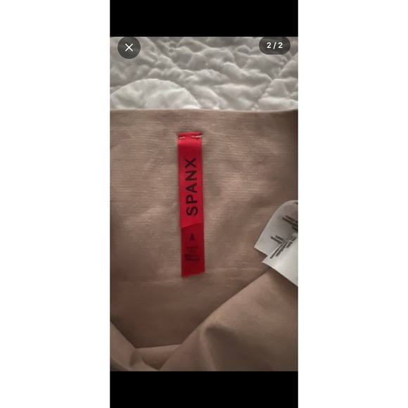 SPANX High Waisted Shaping Shorts Bodysuit Beige Size 4/A - Picture 2 of 2